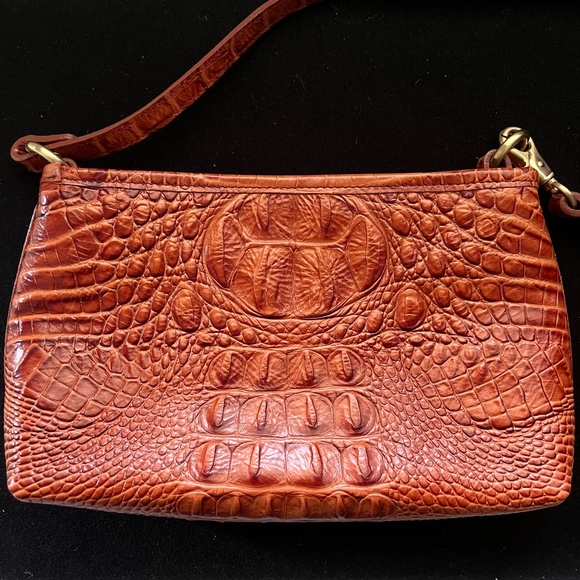 Brahmin Melbourne Tulle Mini Bag.  Orange - Picture 3 of 16